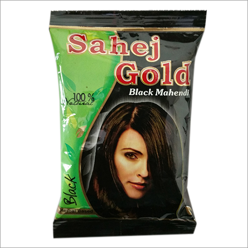Black Mehndi For Hair - 100% Natural Henna Powder, Glossy Luster & Strengthening Properties, Easy to Use, Long Shelf Life