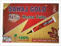 Sahaj Gold Henna Tube - 100% Henna, Easy To Use For Hands & Feet , Anti-bacterial Skin-friendly With Long Shelf Life