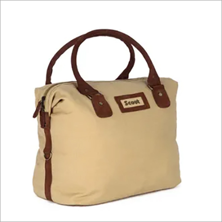 Canvas Ladies Shoulder Bag - 35x54x20 cm, Cotton Canvas With Leather Trimming, One Main Compartment And One Small Organiser Compartment | Model Code: Scout 61444