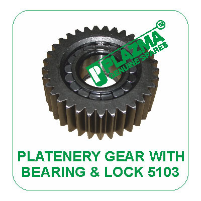 Platenery Gear With Bearing & Lock 5103 Green Tractor - Steel 50-75mm Module 2-4 | Ball Bearing Precise Gear Reliable Lock Smooth Operation