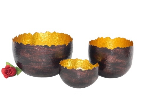 Iron Sheet Bowls Set of 3 pcs