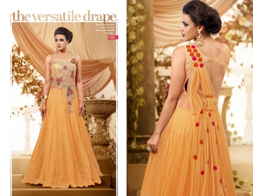 Georgette Wedding Wear Designer Gown
