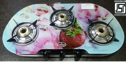 3 Burner Elegent Glass Top