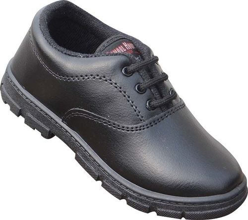 Black And White Boy'S School Shoe (Black)