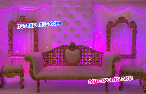 Fiber Square Golden Panel Stage