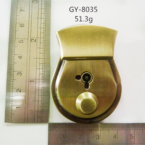 Brass Combination Lock With Light Gold Finish
