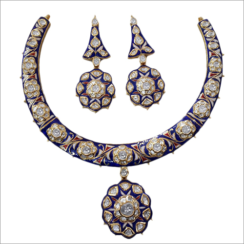 Diamond Uncut Necklace Set