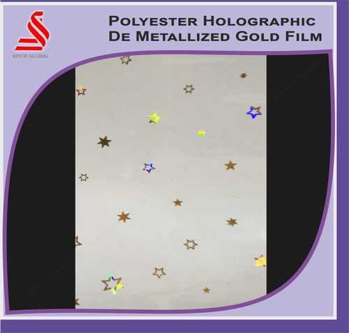 Polyester De Metallized Holographic Gold Films