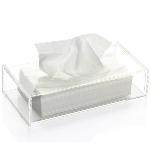 White Acrylic Tissue Box