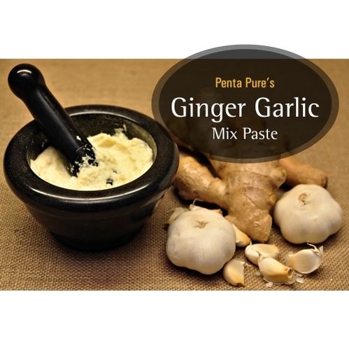 Ginger Garlic Mix Paste - Acidity 3.00% Sodium Benzoate 650 PPM Sulfur Dioxide 1000 PPM | Liquid Texture Pale Yellow Color Pungent Smell 1-Year Shelf Life