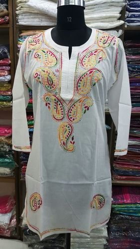 Cotton Chiken Embroidered Kurti