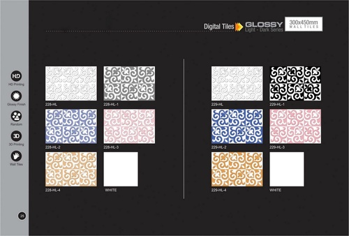 Glass Mosaics Tiles - Ceramic, 300x450mm, Pink | Acid-Resistant, Antibacterial, Premium Grade, Fully Polished, Square Shape, Inkjet Technique, Non-Slip, Wear-Resistant