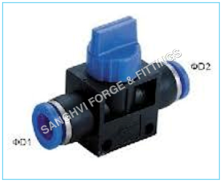 Push Ball Valve - Stainless Steel, 4mm to 16mm Tube Size | Lightweight, Durable, Chemical Resistant