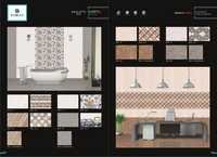 Ceramic Bathroom Tiles - 7mm Thick, Mixed Color With Square Edges | Full Body, Glazed, Polished Surface Treatment For Exterior Walls