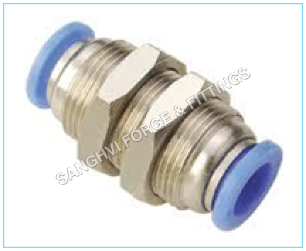 Stainless Steel Push Bulk Head Union