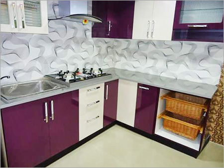 L Shaped Modular Kitchen Interior Designing
