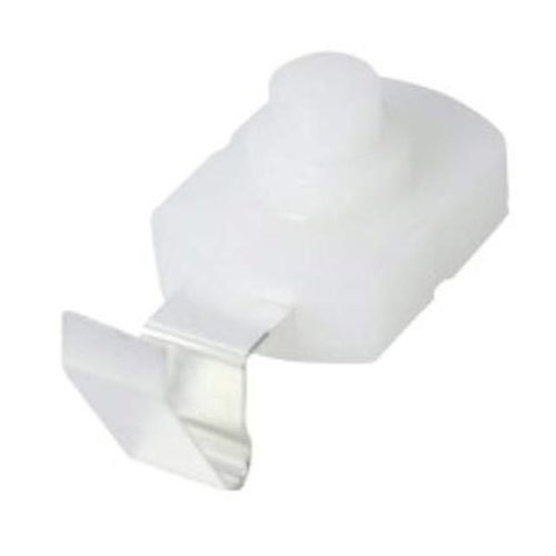 Design No. DZPTS-4 White & V Shape - Plastic & Metal, 20x15x10 mm, White | Secure Fastening, Easy Installation, Load Capacity 10kg