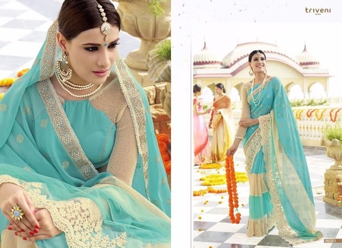 Georgette Designer Fancy Work Saree