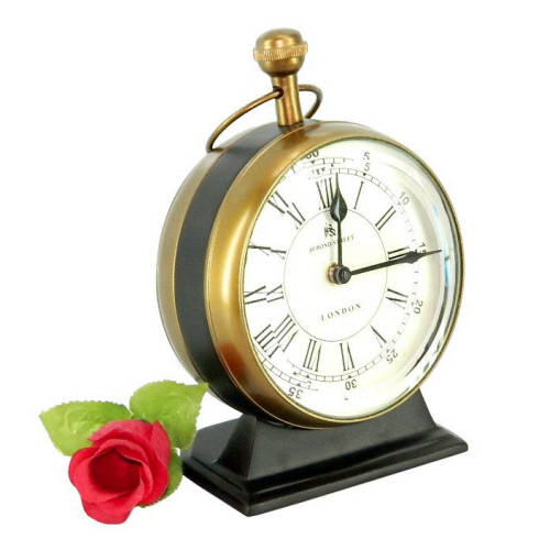 Aluminium Clock Brass Antique