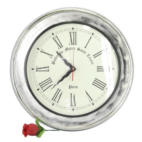 Aluminium Wall Clock Nickel Plated