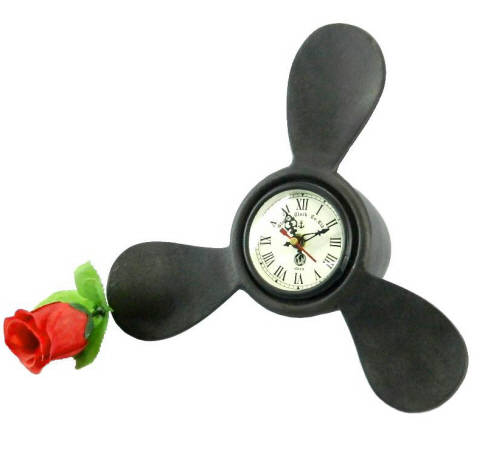 Aluminium Clock Propeller Black
