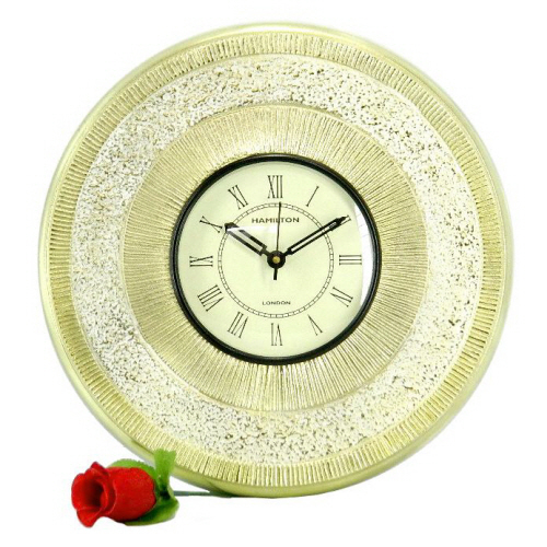 Aluminium Wall Clock Brass Plated