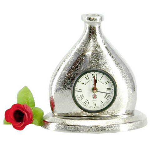 Aluminium Table Clock Bottle