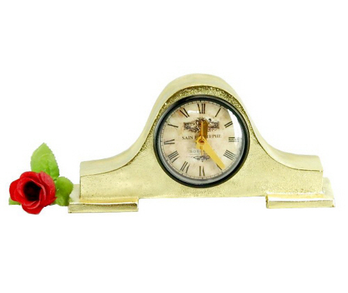 Aluminium Table Clock Decorative Gold Plated