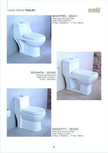 White & Ivory One Piece Ceramic Toilets
