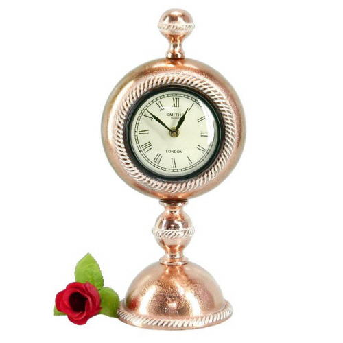 Aluminium Clock Round Copper Plated