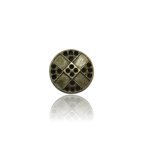 Silver Circular Metal Button