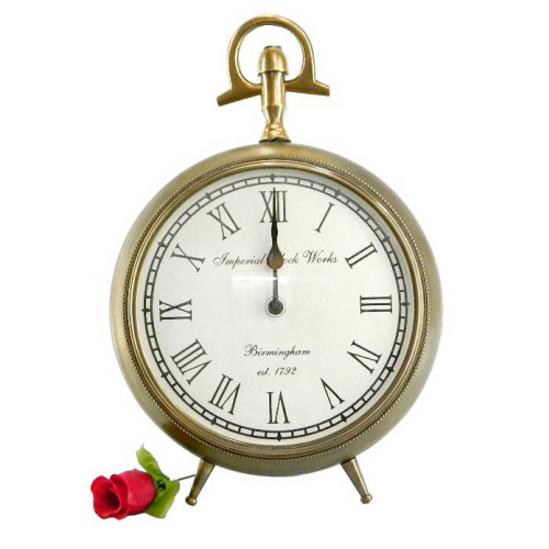 Aluminium Table Clock Antique