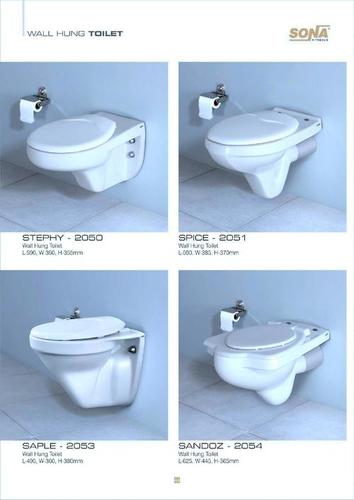 White & Ivory Modern Wall Hung Toilet
