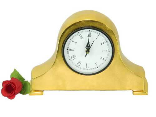 Aluminium Clock Traditional Gold Plated