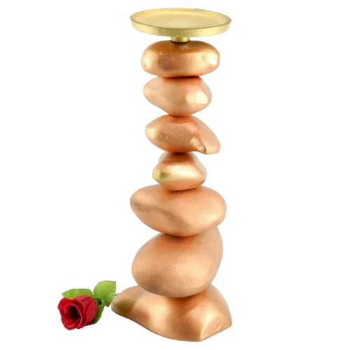 Aluminium Candle Holder Copper & Gold