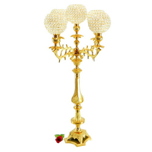 Aluminium Candelabra Gold Plated