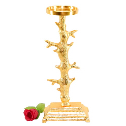 Aluminium Candle Holder Gold Plated