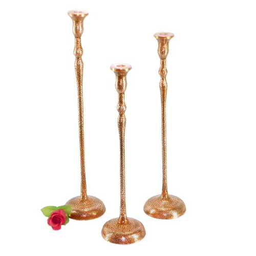 Aluminium Candle Holder Copper Antique