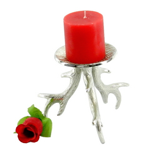 Aluminium Candle Holder Small Nickel Plated