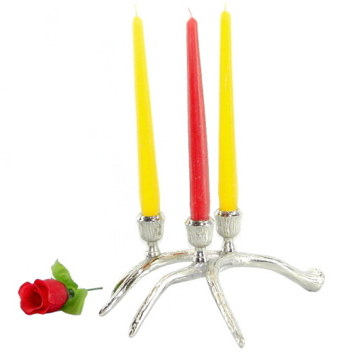 Aluminium Candle Holder Nickel Plated