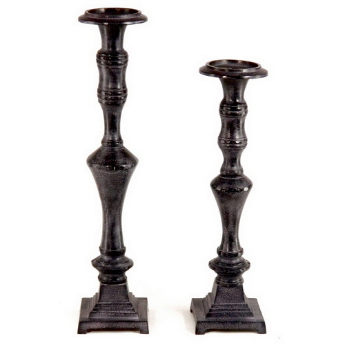 Aluminium Candle Holder Antique Black