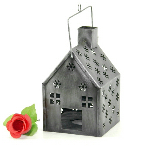 Iron Tea Light Holder Antique Black