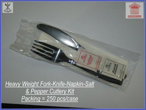 Heavy Weight Cutlery Kits - Polypropylene, 5-7 Inch | Silver Color, Lightweight and Disposable