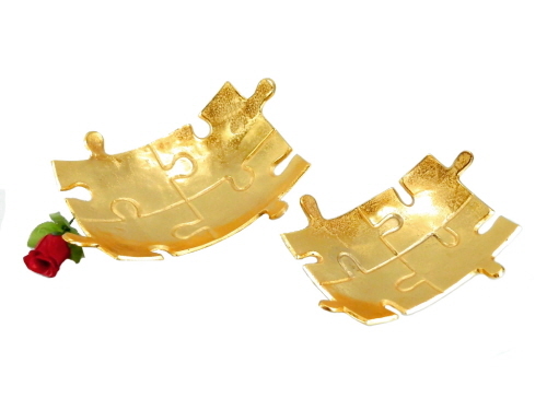Aluminium Dish Jigsaw Puzzle Set of 2 pcs.