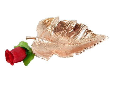 Aluminium Dish Leaf Copper Plated