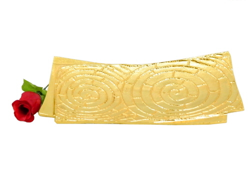 Aluminium Dish Gold Plated Wavy
