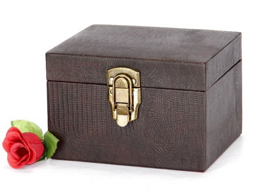 Wooden Box Croco Leather