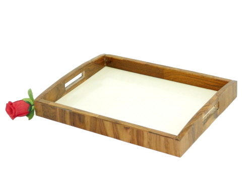 Wooden Tray With Resin
