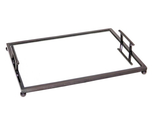 Iron Tray With Glass