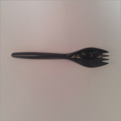 Spork - Polypropylene, 5-7 Inch | Lightweight, Disposable, Black Color for Convenient Eating